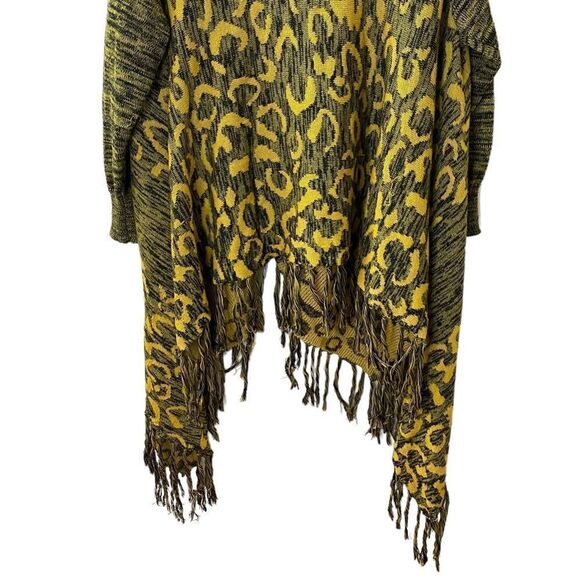 Ashley Stewart Open Waterfall Fringe Cardigan Sweater Sz 14/16 - Picture 6 of 11